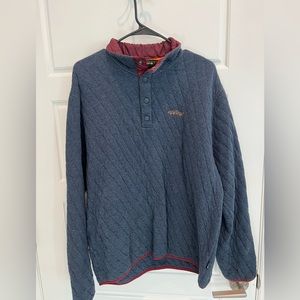 Orvis waffle sweater - snap up medium